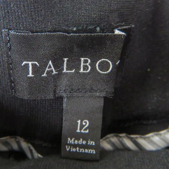 Talbots Signature Straight Leg Black Trousers Dress Pants High Rise Size 12 - Picture 5 of 6